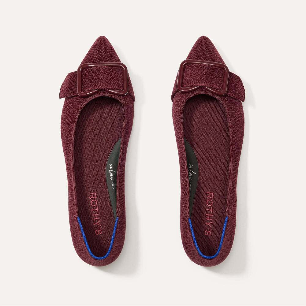 Rothy's The ReVelvet™ Emblem Point II - ReVelvet™ Syrah Size 9.5